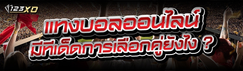 แทงบอลออนไลน์ มีทีเด็ดการเลือกคู่ยังไง ?
